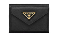 PRADA Leather Wallet Women's Black