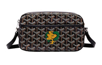 GOYARD Cap-Vert Canvas With Leather Camera Bag Shoulder Bag Crossbody Bag Small Size Unisex Black & Green