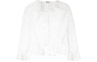 SAINT LAURENT Cut Out Long Sleeved Blouse