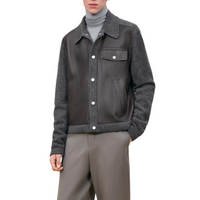 HERMES Jackets Coats Men's Gray