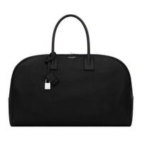 SAINT LAURENT Grain Leather Bowling Bag, Travel Bag Unisex Black