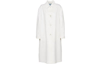 PRADA Holiday Velvet-feel Coat Women's White