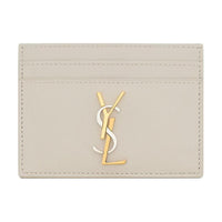 SAINT LAURENT Sheepskin Card Holder Women's White