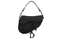 DIOR Cow Leather Saddle Bags One Shoulder Handbags Women's Black