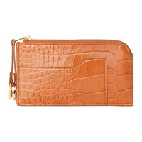 Loro Piana Small Crocodile Leather Clutch Women's Warm Beige