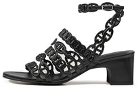 HERMES Enchainee Strap Sandals Women's Black