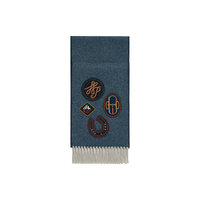 HERMES Scarves Unisex Denim Blue