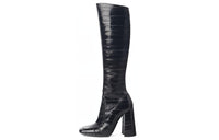 SAINT LAURENT Knee-high Boots 10cm Women's Black