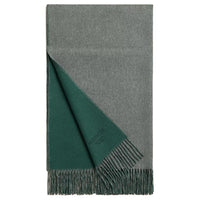 HERMES Cashmere Shawls Women's Cypress Green/light Mixed Grey