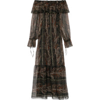 SAINT LAURENT Paisley Muslin Maxi Dress
