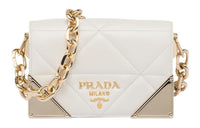 PRADA Leather Crossbody Bag Shoulder Bag Women's White