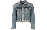 SAINT LAURENT Denim Jackets Women's Blue