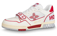 LOUIS VUITTON Trainer Stylish Skateboarding Shoes Men's White/Rainbow