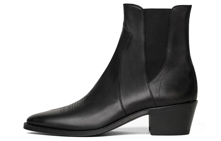 CELINE Short Chelsea Boots Women's Black