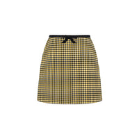 MIU MIU Casual Short Skirts Women's Yellow Black