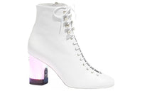 CHANEL Ankle Boots 8cm Women's White