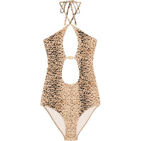 CELINE Swimsuit In Leopard Print Matte Jersey