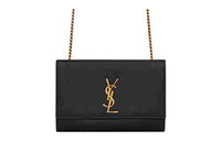 SAINT LAURENT KATE Cow Leather Double Sided Chain Crossbody Bag, Shoulder Bag Women's Black