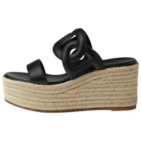 HERMES Slide Slippers 8.5cm Women's Black
