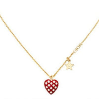 DIOR Metal Necklaces Women's Gold/Red