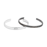 DIOR Copper Alloy Bangles Men's Silver