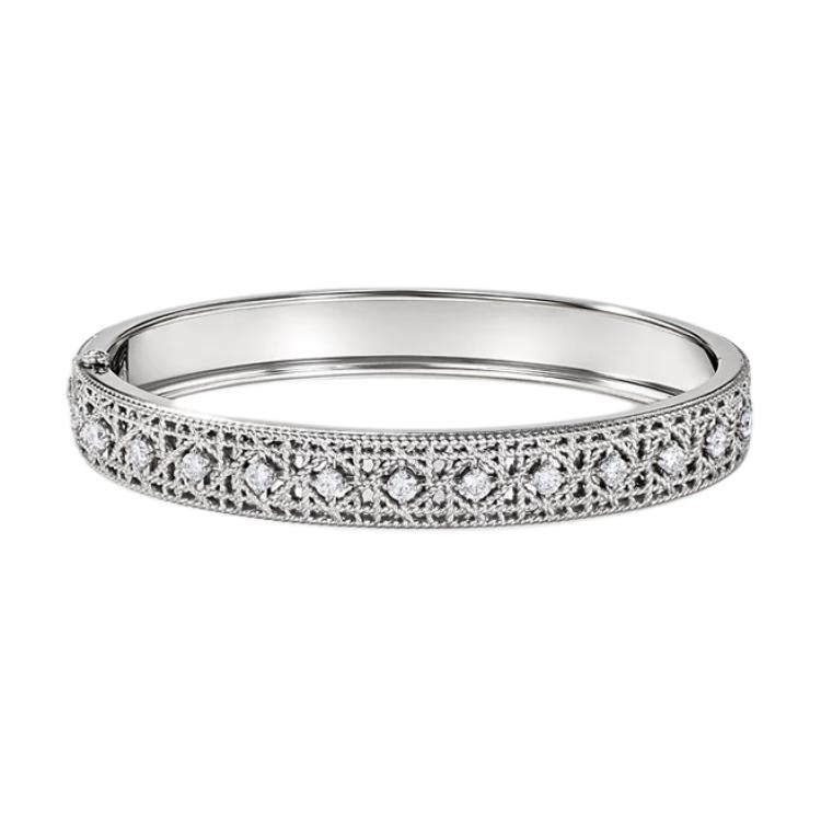 DIOR 18K White Gold Bangles Women's Silver