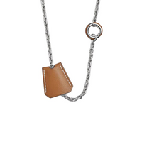 HERMES Palladium Necklaces Men's Silver
