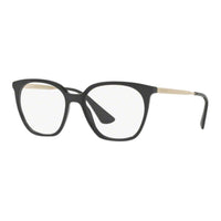 PRADA Plastic Metal Square Eyeglass Frames Women's Black