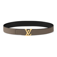LOUIS VUITTON Leather Leather Belts Men's Light Brown Width 3.5CM