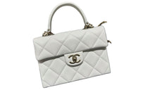 CHANEL Cow Leather Shoulder Bag Crossbody Bag Handbag Women's White