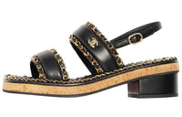 CHANEL Strap Sandals Women's Black