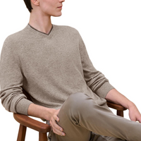 HERMES FW24 Cashmere Sweater Men's Gray