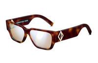 DIOR Plate Frame Irregular Shape Sunglasses Men's Brown