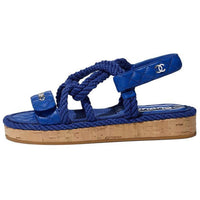 CHANEL Strap Sandals Women's Blue