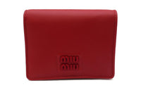 MIU MIU Leather Wallet Small Size Women's Red