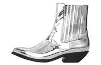 CELINE Short Chelsea Boots Silver