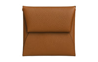 HERMES Bastia Cow Leather Wallet Women's Wiesbaden Beige