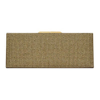 SAINT LAURENT Satin One Shoulder Clutch Trumpets Women's Gold