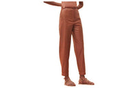 HERMES Knitted Sweatpants Women's Brown