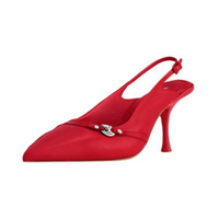 LOUIS VUITTON 6AM Slim Heel High Heels 7.5cm Women's Red