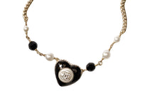 CHANEL Necklaces Women's Black/Gold
