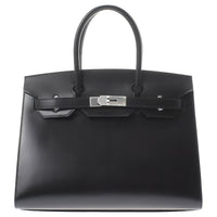 HERMES Birkin Leather Birkin Bag Handbags Women's Noir Black