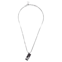 DIOR Silver Plated Trotter Plate Necklace