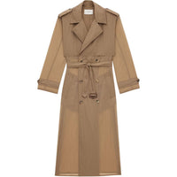 SAINT LAURENT Trench Coat Women's Beige