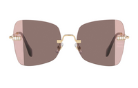 MIU MIU Sunglasses Unisex Gold