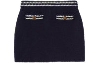 MIU MIU Casual Short Skirts Women's Navy Blue