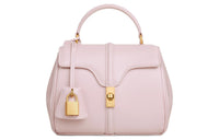 CELINE Satin Cow Leather Shoulder Bag Crossbody Bag Handbag Mini Women's Light Pink