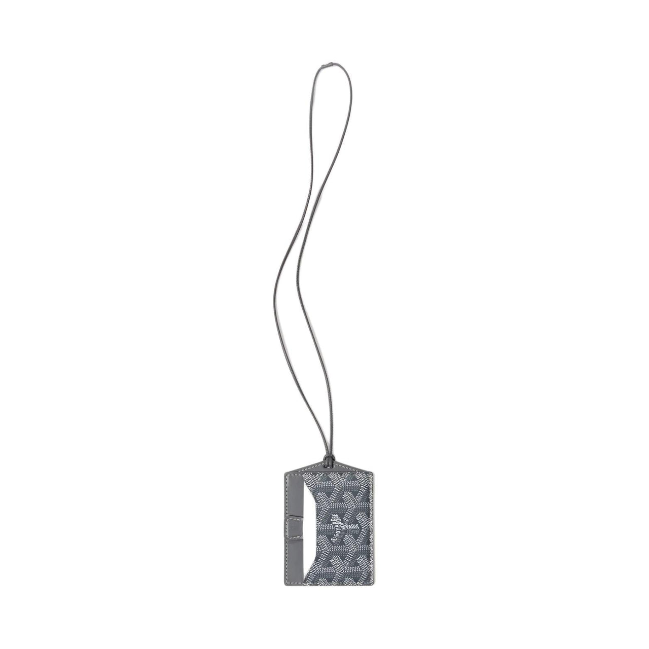 GOYARD Canvas With Calfskin Card Holder Unisex Gray