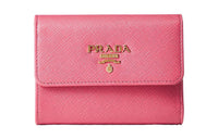 PRADA Saffiano Leather Wallet Women's Fuchsia