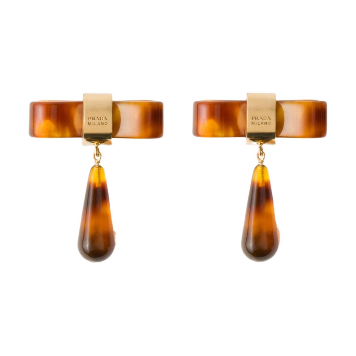 PRADA   Earrings Women's Tortoiseshell